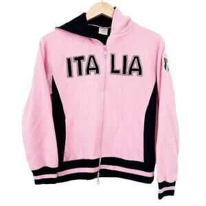 FM Italy Pink Italia Full, Zip Hoodie Sz S